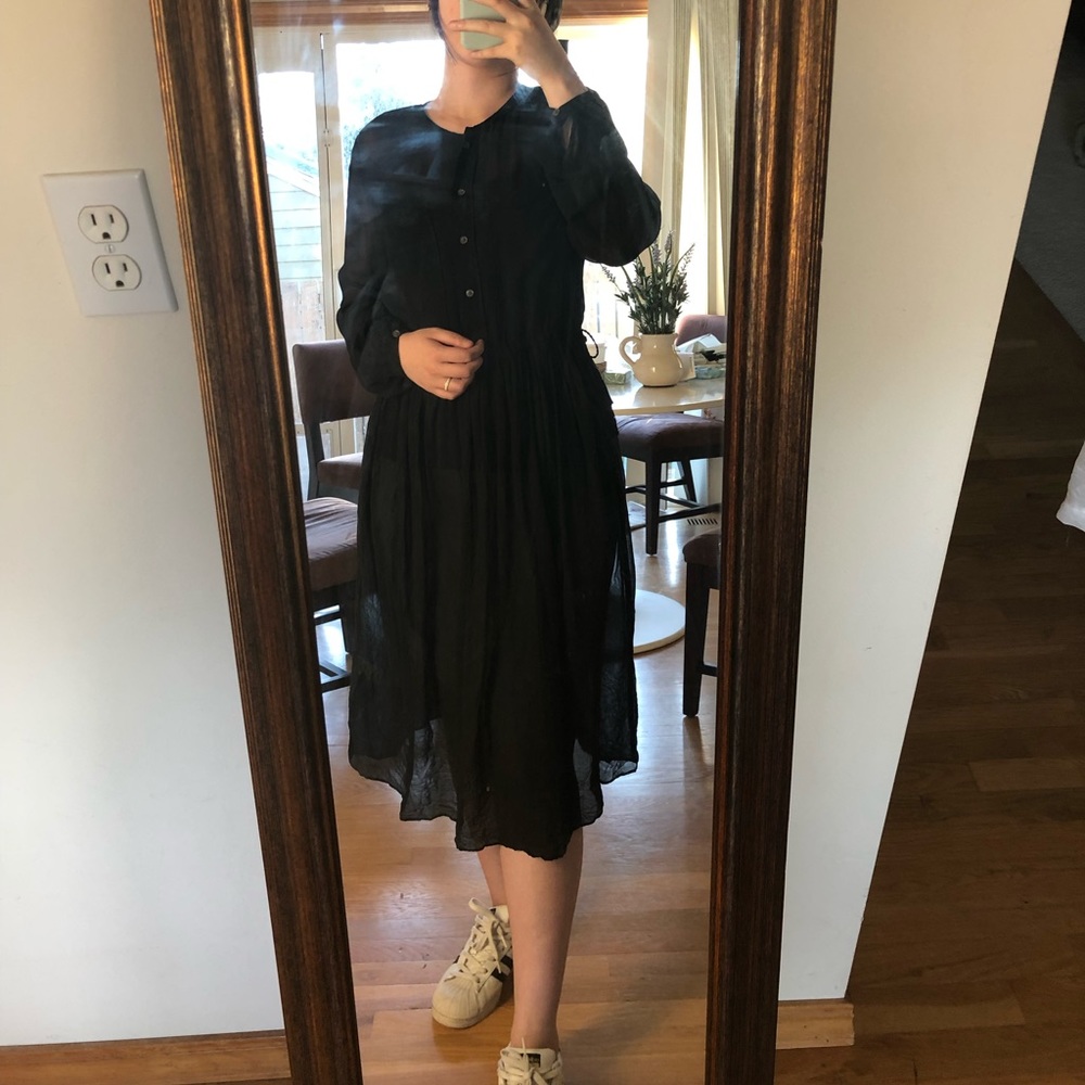 Aritzia Wilfred midi silk dress
